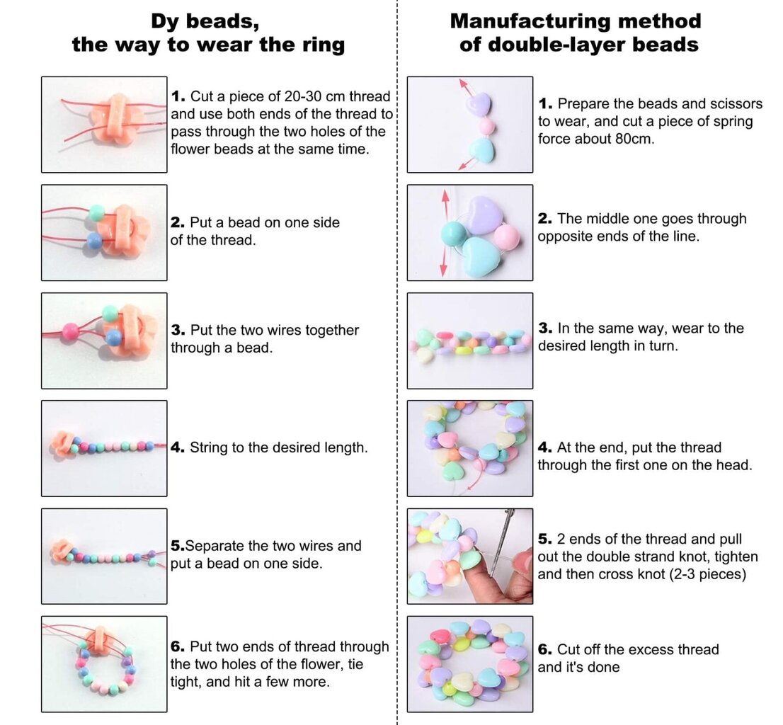 Bērnu radošais komplekts no akrila pērlēm rotu izgatavošanai DIY 13 veidu cena un informācija | Attīstošās rotaļlietas | 220.lv