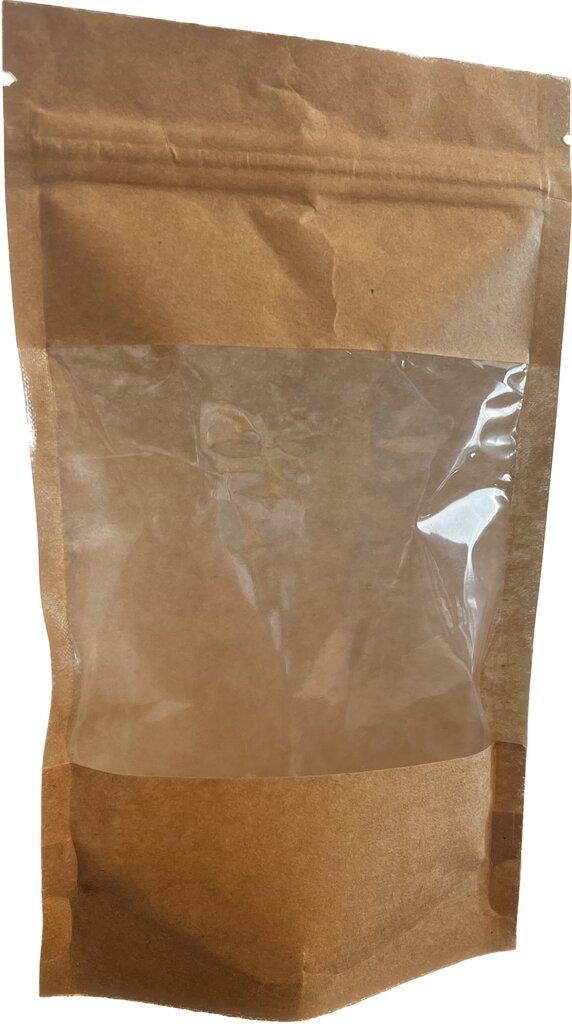 100. gab Papīra maisi ar logu un zip-lock aizdari ( Doypack ) 110 x 185 + 30 mm cena un informācija | Trauki pārtikas uzglabāšanai | 220.lv