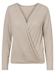 Pieces Sievietes Olise 17096211 Long Sleeve Tops Bēšs M kaina ir informacija | Blūzes, sieviešu krekli | 220.lv