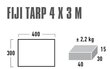 Markīzes bura Fiji Tarp saules aizsardzība, pelēka, ТМ High Peak, 4x3 m cena un informācija | Saulessargi, markīzes un statīvi | 220.lv