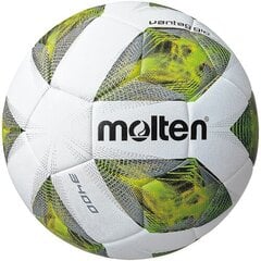 Футбольный мяч F4A3400-G, синт. кожа, белый/зеленый/серебристый, TM Molten, цена и информация | Molten Футбол | 220.lv