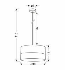 Подвесной светильник Candellux Porto цена и информация | Настенный/подвесной светильник Eye Spot 11 BL, чёрный | 220.lv