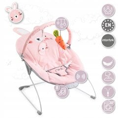 Bērnu gultiņa, MoMi Glossy 3in1, 45 x 58 cm, rozā zaķis cena un informācija | Bērnu šūpuļkrēsliņi | 220.lv