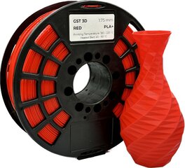 GST 3D filament PLA+ Red цена и информация | Smart устройства и аксессуары | 220.lv