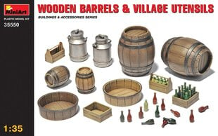 Līmējošais modelis MiniArt 35550 Wooden Barrels & Village Utensils 1/35 cena un informācija | Līmējamie modeļi | 220.lv