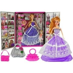 Lelle violetā kleitā ar aksesuāriem Lean Toys цена и информация | Игрушки для девочек | 220.lv