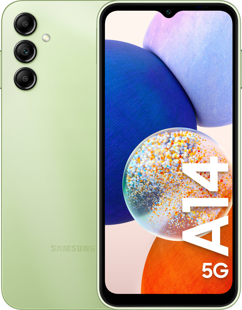 Samsung Galaxy A14 5G Dual SIM 4/64GB SM-A146PLGDEUB Light Green cena un informācija | Mobilie telefoni | 220.lv