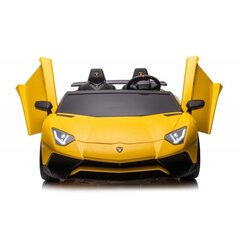 Divvietīgs bērnu elektroauto Lamborghini XXL, dzeltens цена и информация | Электромобили для детей | 220.lv