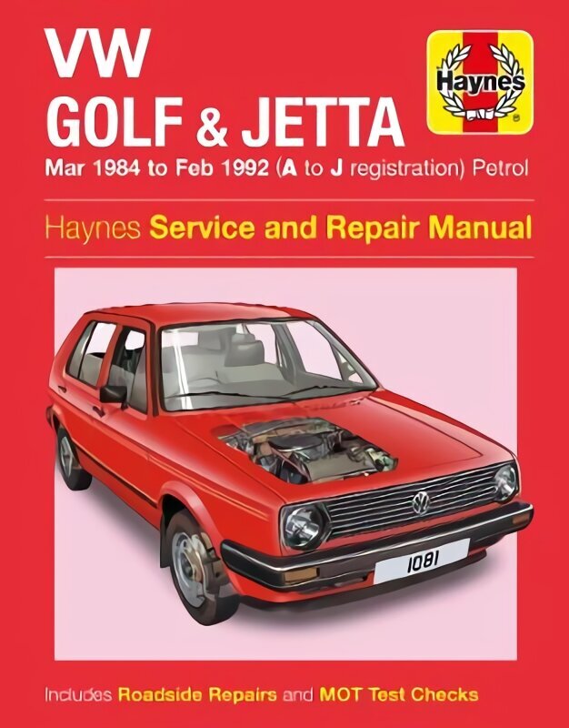VW Golf & Jetta Mk 2 Petrol (Mar 84 - Feb 92) Haynes Repair Manual cena un informācija | Enciklopēdijas, uzziņu literatūra | 220.lv