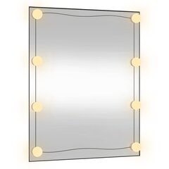 Sienas spogulis ar LED vidaXL, 50x60 cm цена и информация | Зеркала | 220.lv