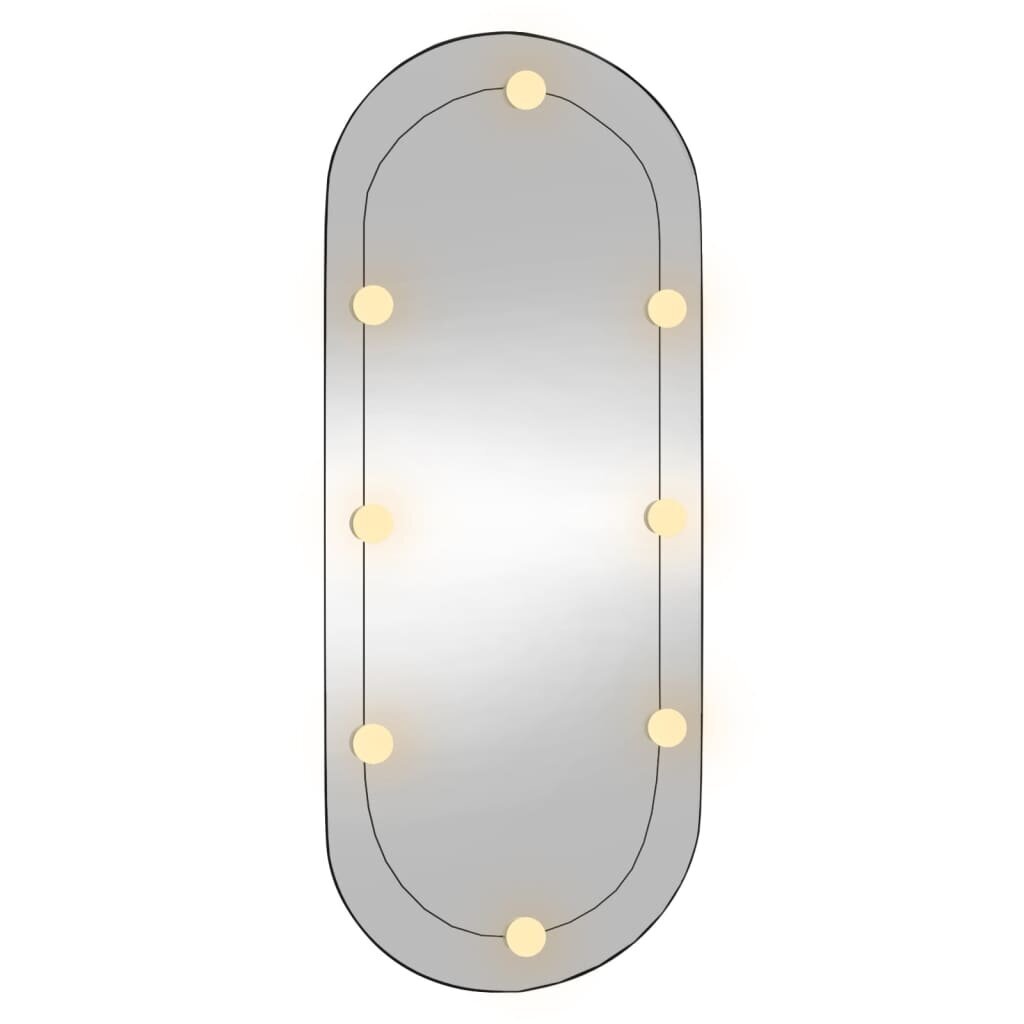 Sienas spogulis ar LED gaismām vidaXL, 45x100 cm cena un informācija | Spoguļi | 220.lv
