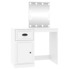 Spoguļgaldiņa komplekts vidaXL, 90x50x132,5 cm, balts cena un informācija | Kosmētikas galdiņi | 220.lv