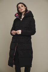 Двустороннее женское зимнее пальто Rino&Pelle KEILA, черное с цветочным принтом цена и информация | Женские пальто | 220.lv