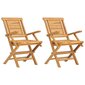 Saliekami dārza krēsli vidaXL, 2 gab., 56x63x90 cm, brūns cena un informācija | Dārza krēsli | 220.lv