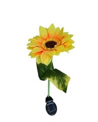 Kvēlojoša saulespuķe ar saules elementu cena un informācija | Dārza dekori | 220.lv