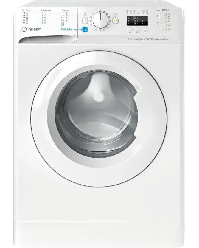 Indesit BWSA 61294 W EU N cena un informācija | Veļas mašīnas | 220.lv