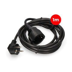 Удлинительный кабель EDM 3 x 1,5 mm Чёрный 1 m цена и информация | Удлинители | 220.lv