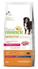 Natural Trainer Adult Dog Sensitive No Gluten Medium/maxi Rabbit lielo un vidējo šķirņu suņiem ar trusi, 12kg cena un informācija | Sausā barība suņiem | 220.lv