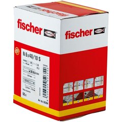 дюбеля и шурупы Fischer 50354 6 x 40 mm / 10 (50 штук) цена и информация | Крепежные изделия | 220.lv