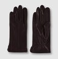 Кожаные перчатки для женщин Rino&Pelle AVLIN, темно-коричневый цвет