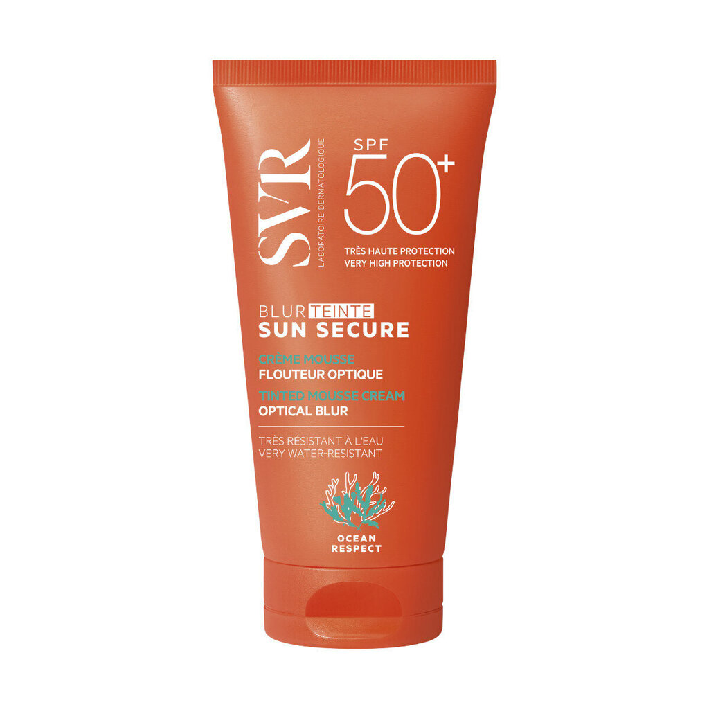 Tonizējošs sejas sauļošanās krēms SVR Sun Secure Blur Teinte, SPF50, 50 ml cena un informācija | Sauļošanās krēmi | 220.lv