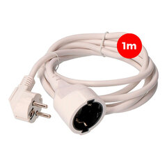 Удлинительный кабель EDM 3 x 1,5 mm Белый 1 m цена и информация | Удлинители | 220.lv
