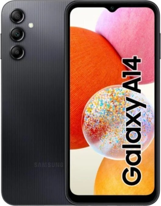 Samsung Galaxy A14 4/128GB SM-A145RZK Black цена и информация | Mobilie telefoni | 220.lv