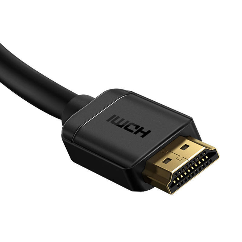 Augstas izšķirtspējas kabelis HDMI–HDMI BaseUS, 0,5 m (melns) cena un informācija | Kabeļi un vadi | 220.lv