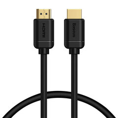 Augstas izšķirtspējas kabelis HDMI–HDMI BaseUS, 0,5 m (melns) cena un informācija | Kabeļi un vadi | 220.lv