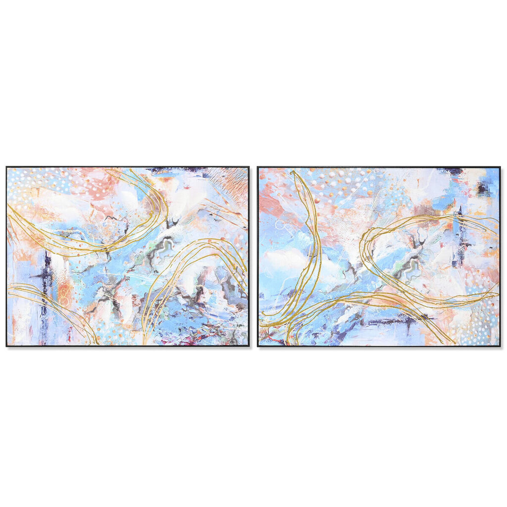 Glezna DKD Home Decor 122 x 4,5 x 92 cm Abstrakts Moderns (2 gb.) cena un informācija | Gleznas | 220.lv