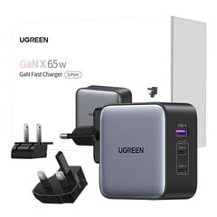 UGREEN Сетевое зарядное устройство Ugreen Nexode, 2x USB-C + USB, 65 Вт цена и информация | Зарядные устройства для телефонов | 220.lv