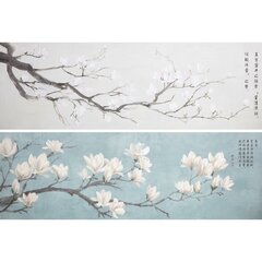 Glezna DKD Home Decor 150 x 3,7 x 50 cm Japāņu Austrumniecisks (2 gb.) cena un informācija | Gleznas | 220.lv
