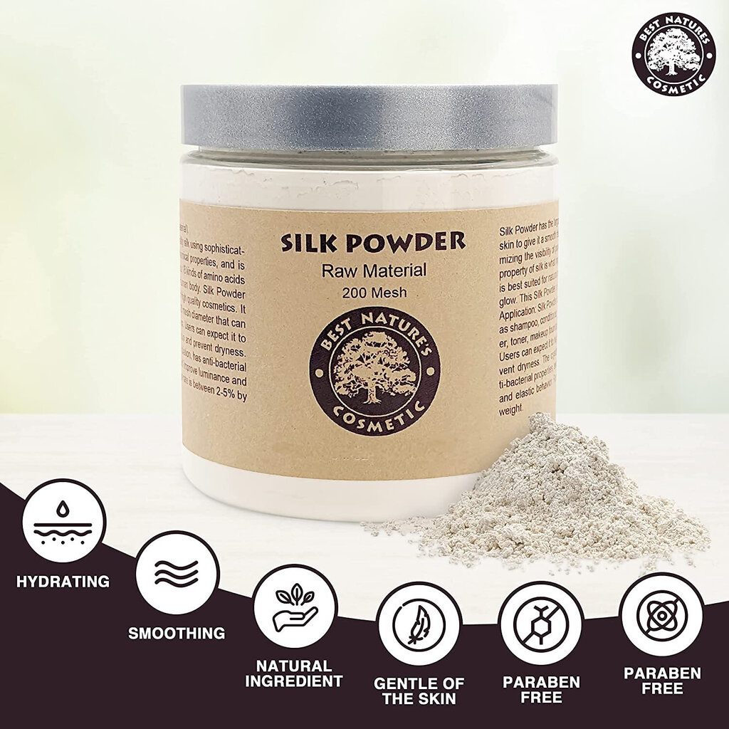 Dabīgā zīda pulveris, Best Natures Cosmetic Silk Powder, 250 ml cena un informācija | Sejas maskas, acu maskas | 220.lv