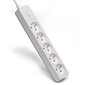 SAVIO Power strip 5 ligzdas 3m balts LZ-09 цена и информация | Pagarinātāji | 220.lv