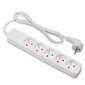 SAVIO Power strip 5 ligzdas 3m balts LZ-09 цена и информация | Pagarinātāji | 220.lv