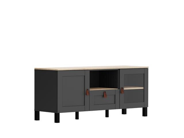 TV galdiņš Black Red White Modeo, melns cena un informācija | TV galdiņi | 220.lv