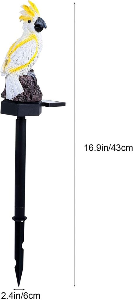 Dārza LED lampa PAPAGAILIS 13 cm./42,5 cm cena un informācija | Āra apgaismojums | 220.lv