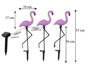 Dārza LED lampa 3 FLAMINGOS cena un informācija | Āra apgaismojums | 220.lv