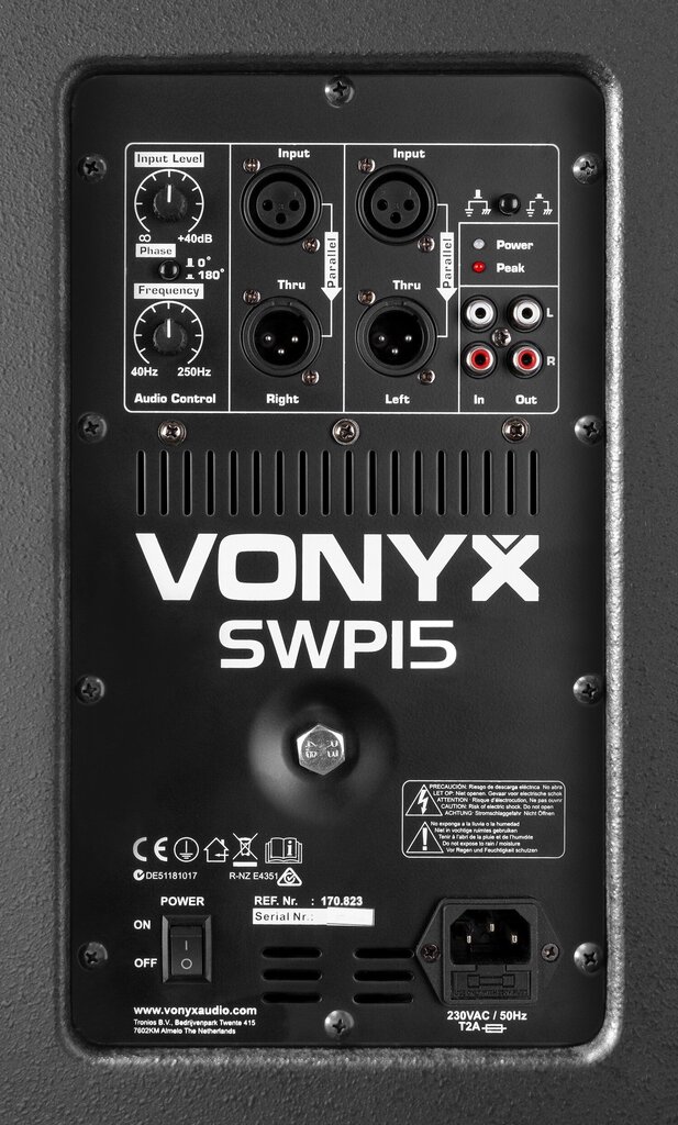 Akustiskā sistēma 2.1 3200W: VONYX VSA12 aktīvais skaļrunis 12" 800W - 2 gab. + VONYX SWP15 PRO aktīvais sabvūferis 15" / 800W + statīvi ar somu un PD-Connex vads 6m - 2 gab. цена и информация | Mājas akustika, Sound Bar sistēmas | 220.lv