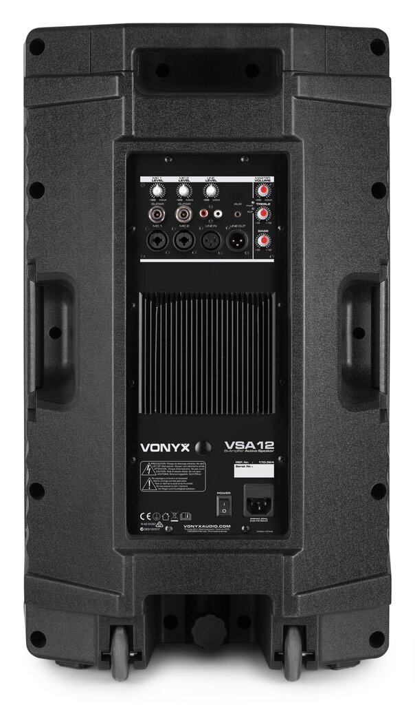 Akustiskā sistēma 2.1 3200W: VONYX VSA12 aktīvais skaļrunis 12" 800W - 2 gab. + VONYX SWP15 PRO aktīvais sabvūferis 15" / 800W + statīvi ar somu un PD-Connex vads 6m - 2 gab. cena un informācija | Mājas akustika, Sound Bar sistēmas | 220.lv