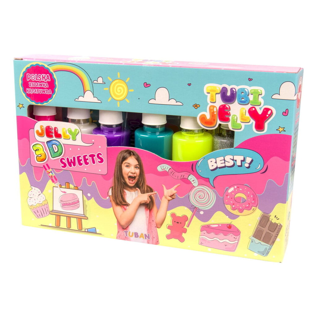 Radošais komplekts Tubi Jelly - Saldumi (6 krāsas), Tuban TU3323 cena un informācija | Attīstošās rotaļlietas | 220.lv