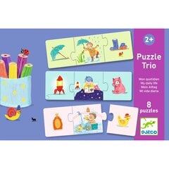 Trīsdaļīgas puzles - Mana ikdiena (8 gb), DJECO DJ08253 cena un informācija | Rotaļlietas zīdaiņiem | 220.lv
