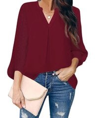 Блузка женская, бордовая цена и информация | Женские блузки, рубашки | 220.lv
