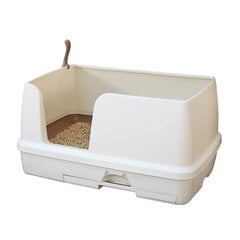 XL двухуровневый кошачий туалет (комплект: лоток + гранулы 2 X 1,6 кг + 4 пеленки) цена и информация | Туалеты для кошек | 220.lv