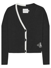 Kardigans CALVIN KLEIN Contrast Knit Ck Black 520883159 cena un informācija | Jakas, džemperi, žaketes, vestes meitenēm | 220.lv