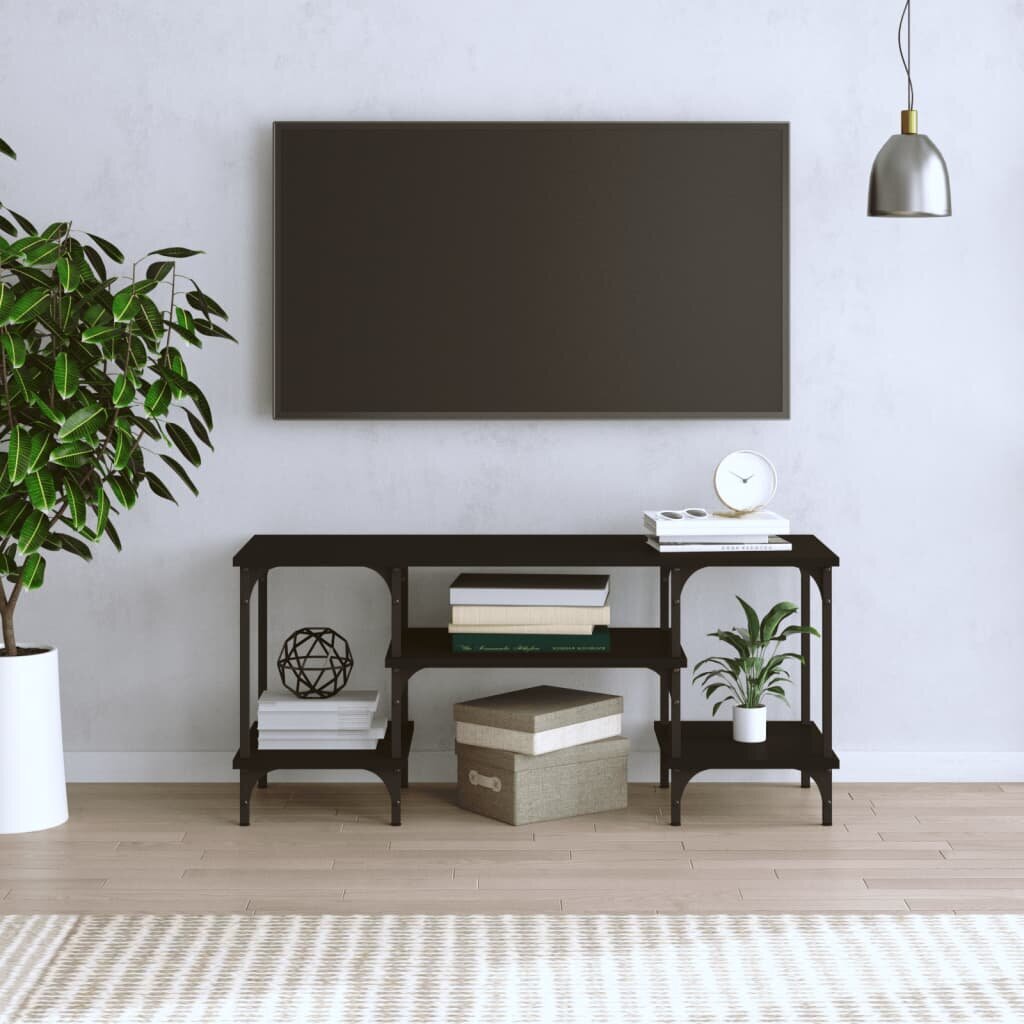 TV skapītis, 102x35x45,5 cm, melns cena un informācija | TV galdiņi | 220.lv