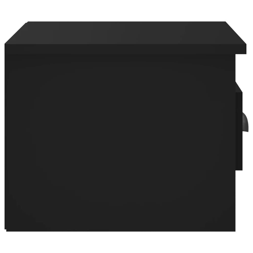 Sienas naktsskapīši vidaXL, 2 gab., 41,5x36x28 cm, melns cena un informācija | Naktsskapīši | 220.lv