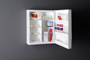 Аптечка первой помощи - тумба 35x45x15 см, белый пластик цена и информация | Аптечки и товары для безопасности | 220.lv
