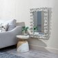Sienas spogulis 60 x 8 x 90 cm Tīkkoks Balts cena un informācija | Spoguļi | 220.lv