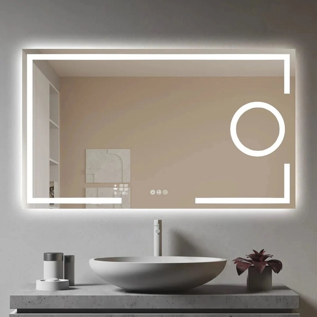 LED spogulis Atlanta New WiFi, 120x70cm цена и информация | Vannas istabas spoguļi | 220.lv
